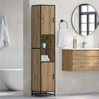 Badezimmermöbel-Set mit Tür Artisan-Eiche 35 x 37,5 x 188,5 cm
