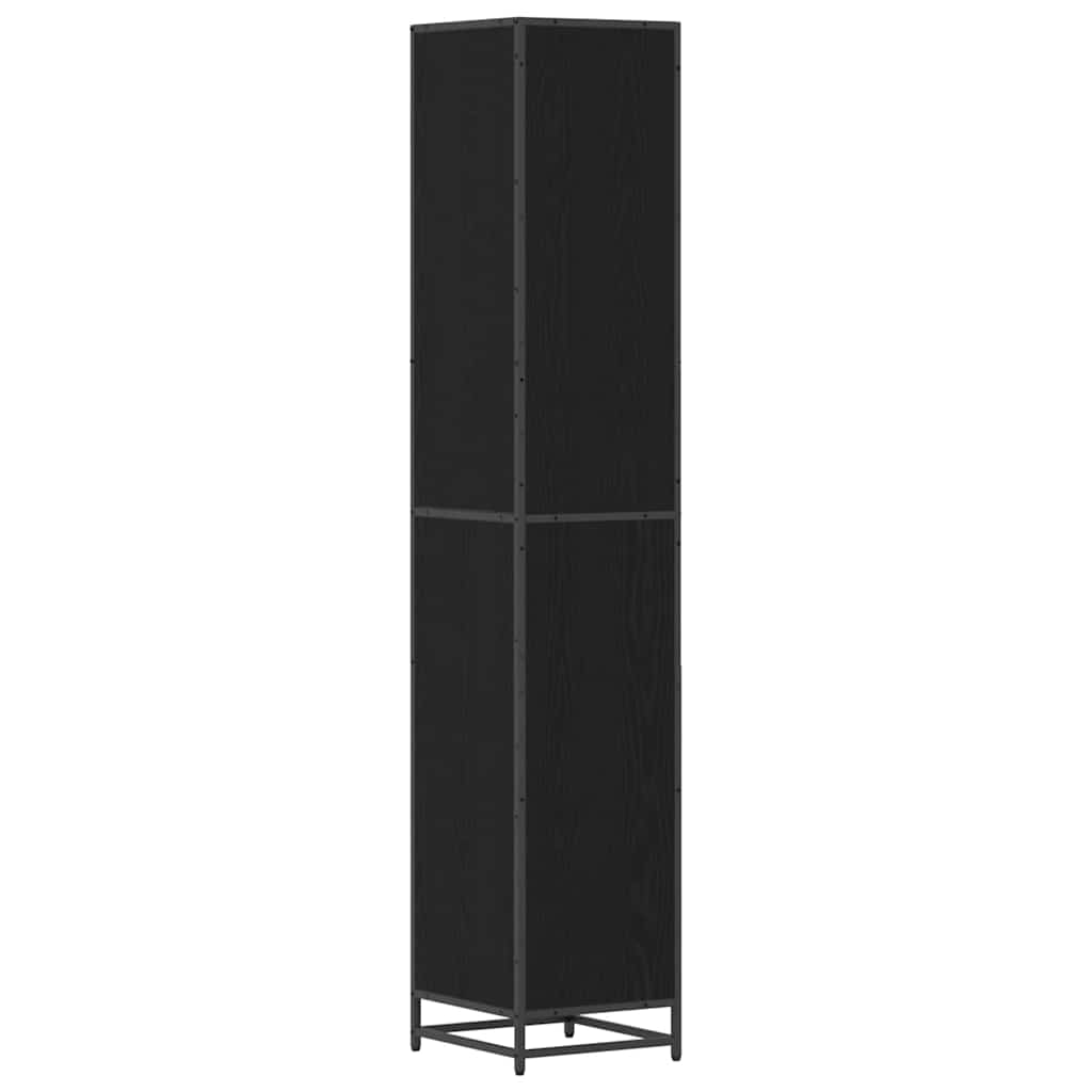 Badezimmermöbel-Set Schwarz Eichen-Optik 35 x 37,5 x 188,5 cm