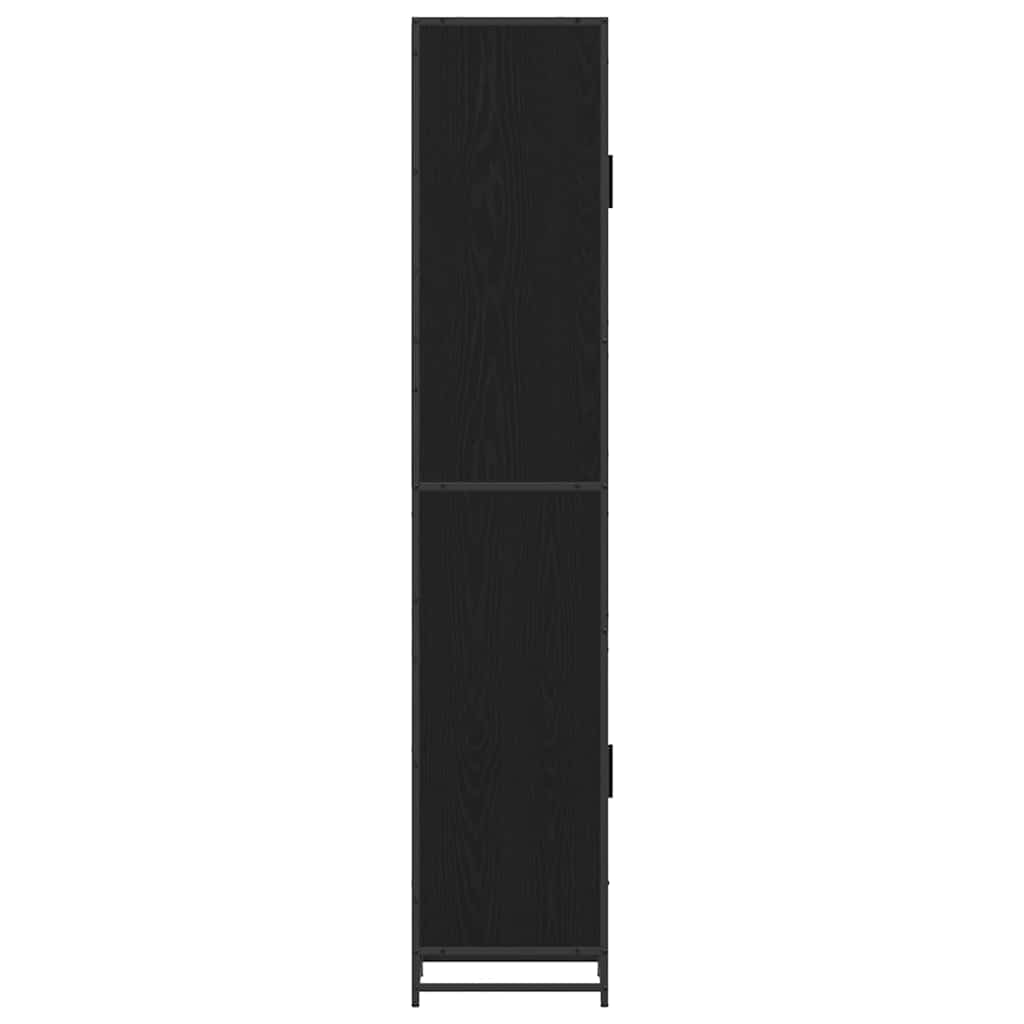 Badezimmermöbel-Set Schwarz Eichen-Optik 35 x 37,5 x 188,5 cm