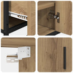 Badezimmermöbel-Set mit Regal 2 pcs Artisan-Eiche Holzwerkstoff