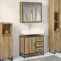 Badezimmermöbel-Set mit Regal 2 pcs Artisan-Eiche Holzwerkstoff