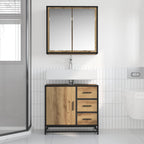 Badezimmermöbel-Set mit Regal 2 pcs Artisan-Eiche Holzwerkstoff