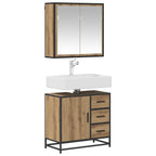 Badezimmermöbel-Set mit Regal 2 pcs Artisan-Eiche Holzwerkstoff