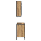 Badezimmermöbel-Set mit Regal 2 pcs Artisan-Eiche Holzwerkstoff
