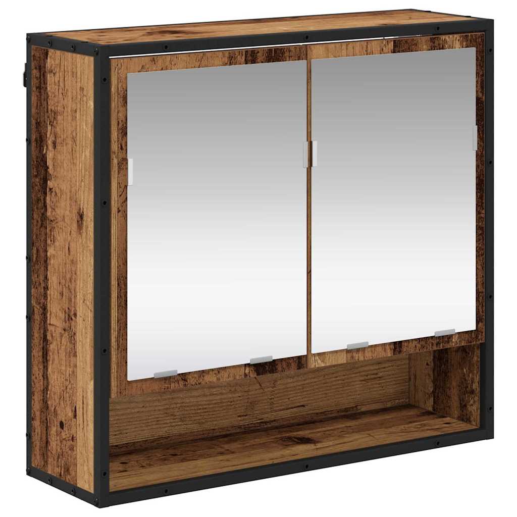Badezimmermöbel-Set mit Schubladen 4 pcs Altholz Holzwerkstoff