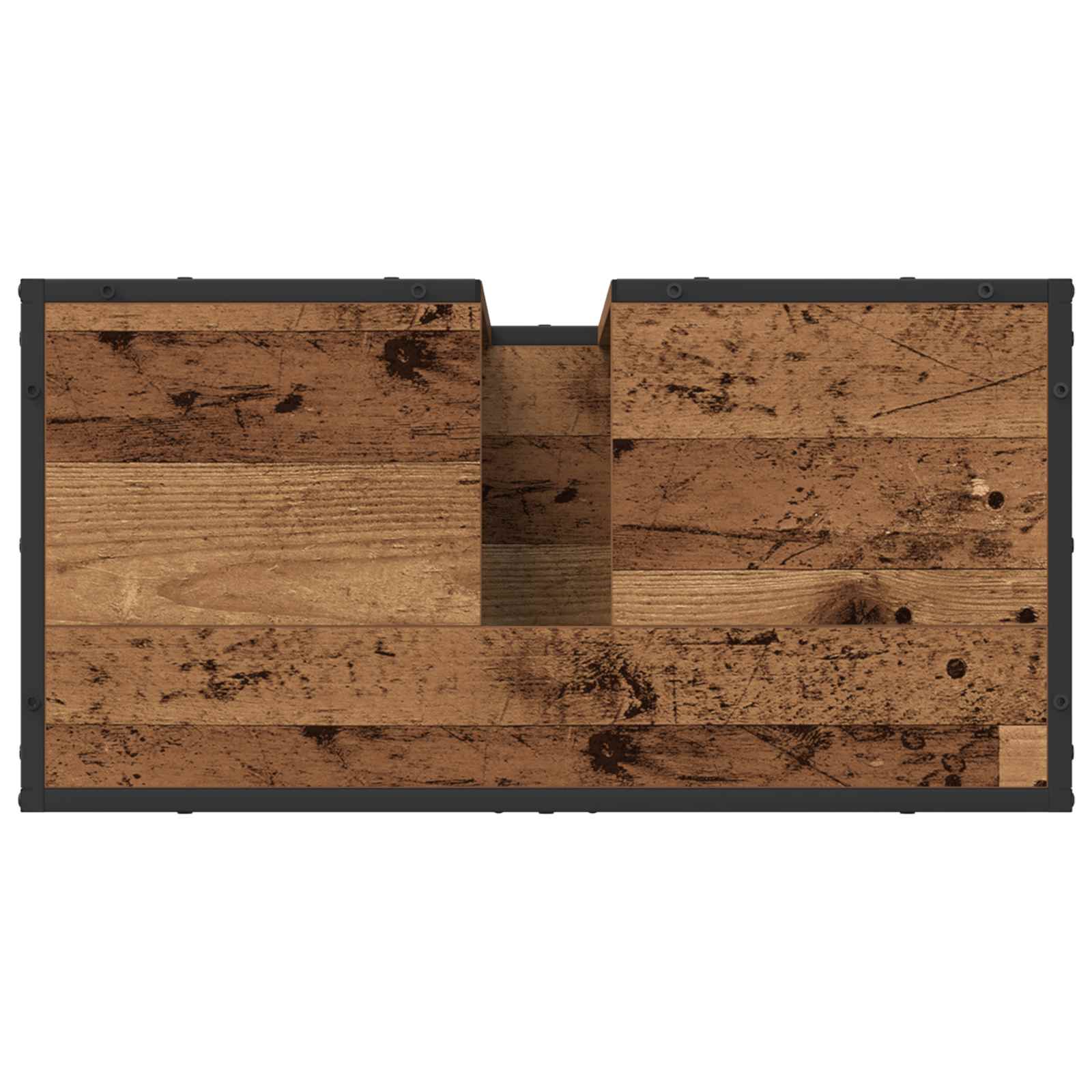 Badezimmermöbel-Set mit Regal 2 pcs Altholz Holzwerkstoff