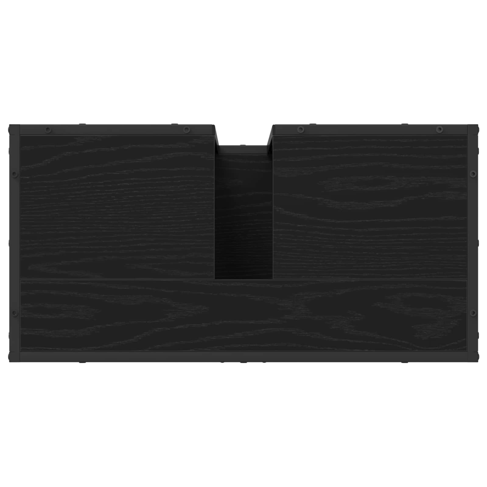 Badezimmermöbel-Set 2 pcs Schwarz Eichen-Optik Holzwerkstoff