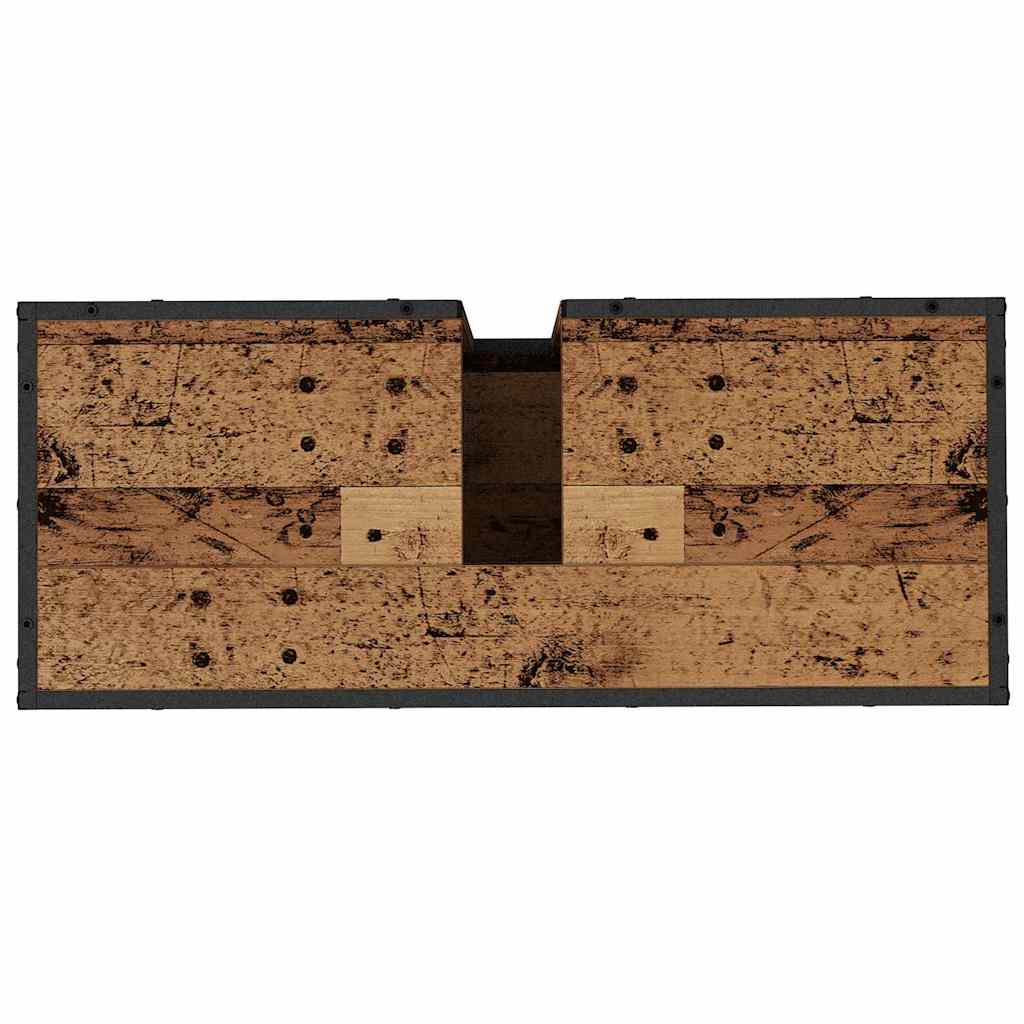 Badezimmermöbel-Set mit Schubladen 4 pcs Altholz Holzwerkstoff