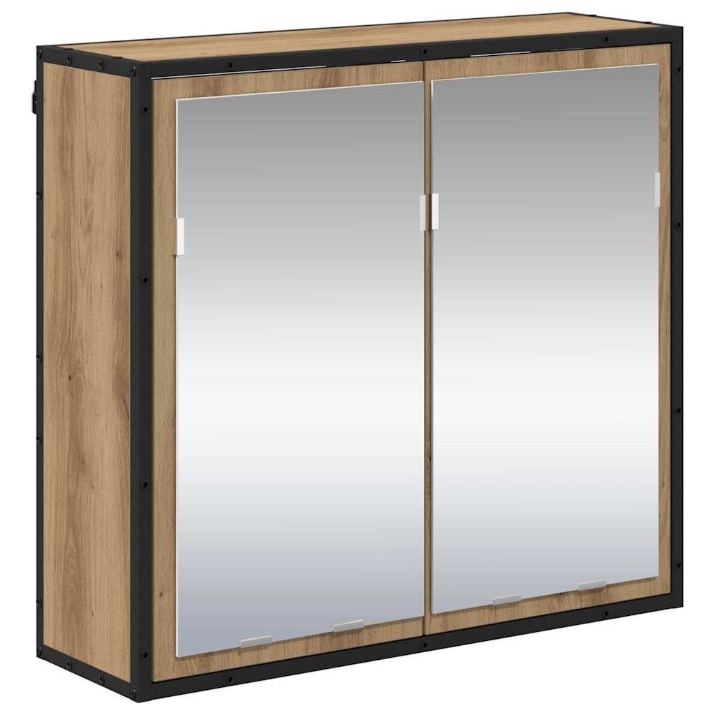 Badezimmermöbel-Set mit Regal 3 pcs Artisan-Eiche Holzwerkstoff