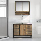 Badezimmermöbel-Set mit Regal 2 pcs Artisan-Eiche Holzwerkstoff