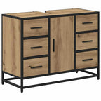 Badezimmermöbel-Set mit Regal 2 pcs Artisan-Eiche Holzwerkstoff