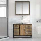 Badezimmermöbel-Set mit Regal 2 pcs Artisan-Eiche Holzwerkstoff