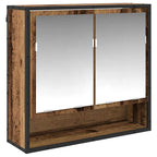 Badezimmermöbel-Set mit Regal 3 pcs Altholz Holzwerkstoff