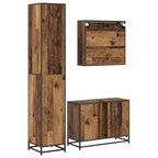 Badezimmermöbel-Set mit Regal 3 pcs Altholz Holzwerkstoff