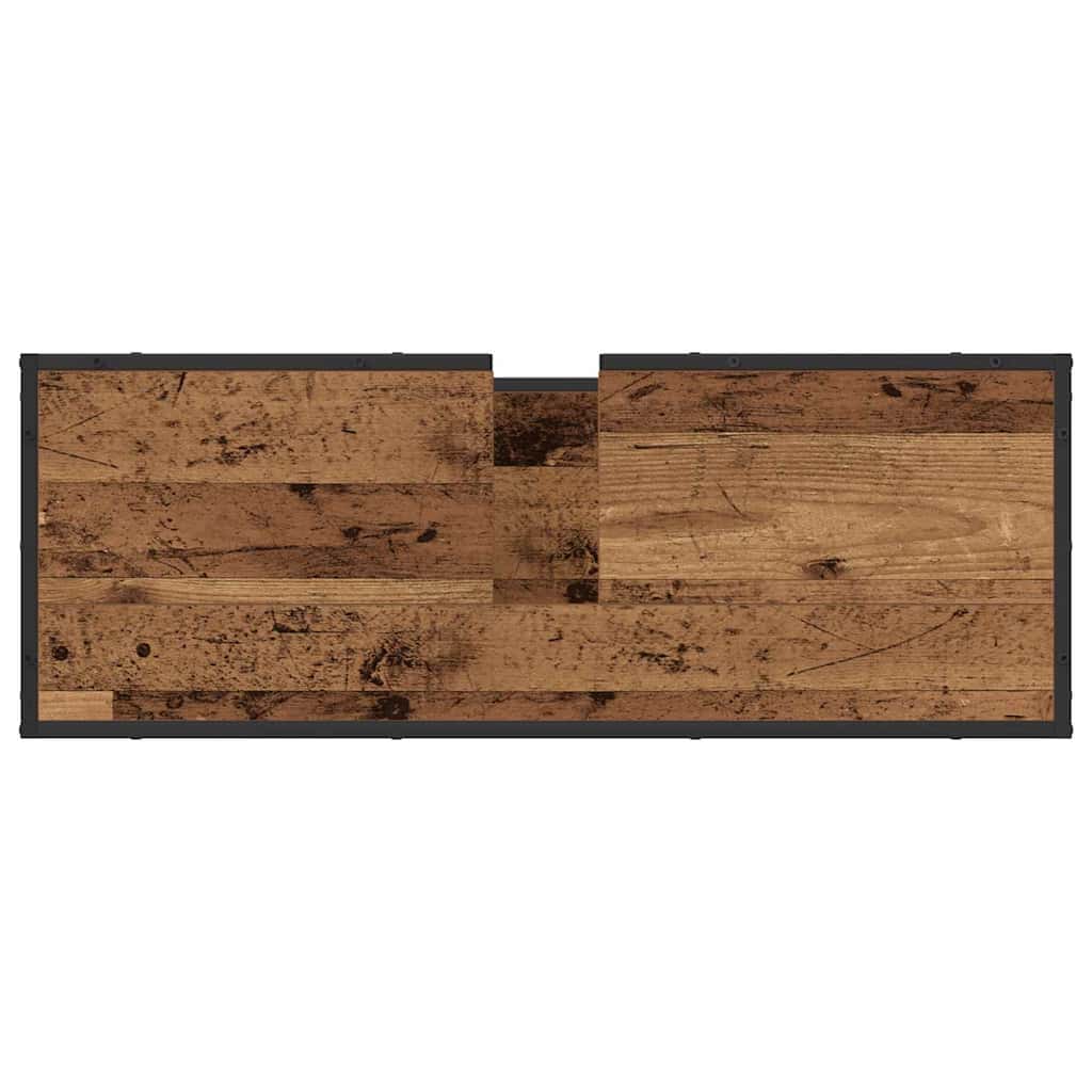 Badezimmermöbel-Set mit Schubladen 4 pcs Altholz Holzwerkstoff