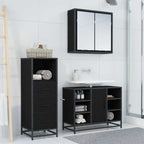 Badezimmermöbel-Set mit Schubladen 3 pcs Altholz Holzwerkstoff
