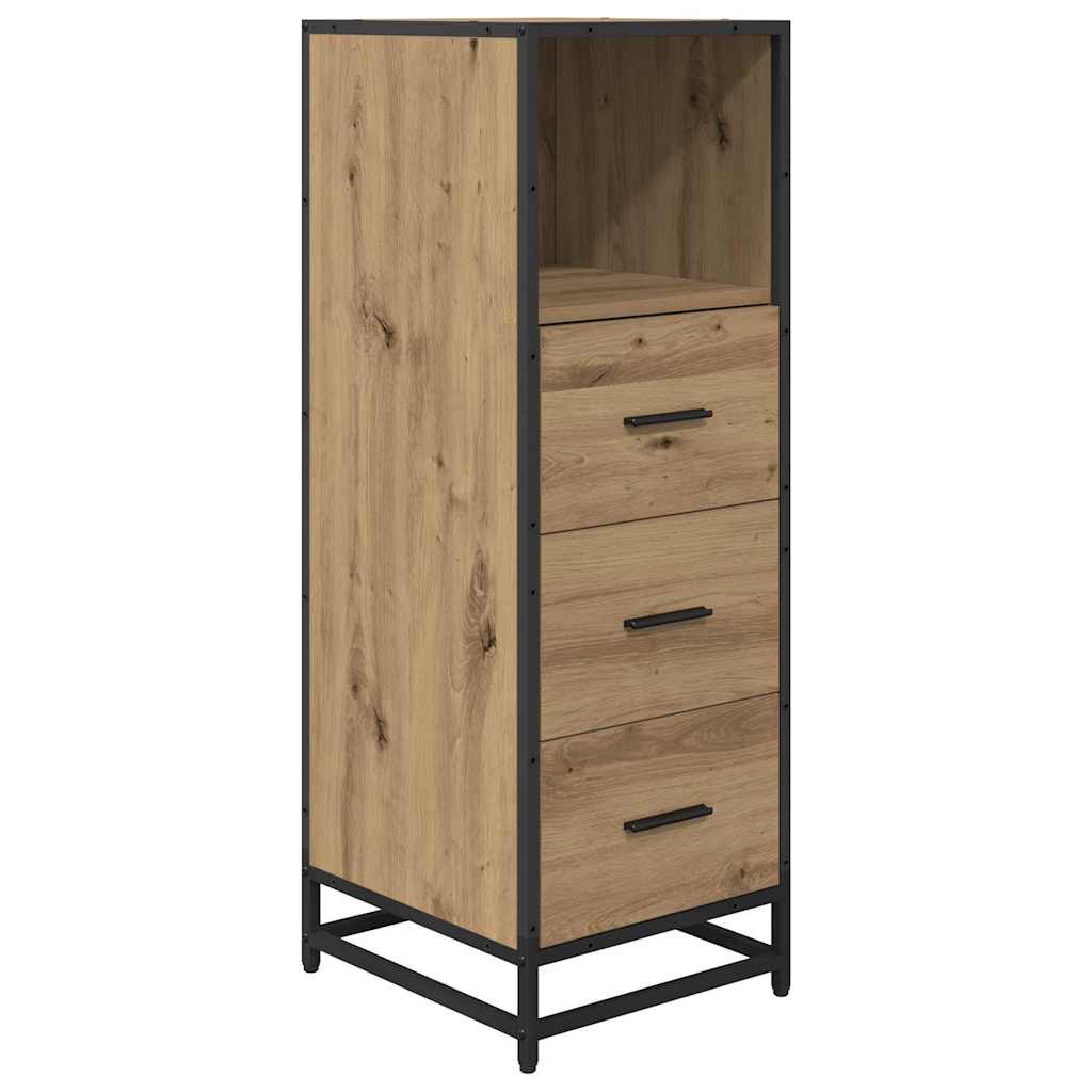 Badezimmermöbel-Set mit Regal 4 pcs Artisan-Eiche Holzwerkstoff
