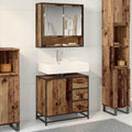 Badezimmermöbel-Set mit Schubladen 2 pcs Altholz Holzwerkstoff