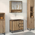 Badezimmermöbel-Set mit Regal 2 pcs Artisan-Eiche Holzwerkstoff
