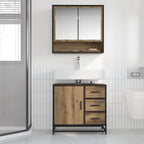 Badezimmermöbel-Set mit Regal 2 pcs Artisan-Eiche Holzwerkstoff