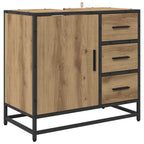 Badezimmermöbel-Set mit Regal 2 pcs Artisan-Eiche Holzwerkstoff