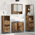 Badezimmermöbel-Set mit Schubladen 4 pcs Altholz Holzwerkstoff