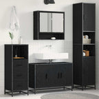 Badezimmermöbel-Set mit Regal 3 pcs Altholz Holzwerkstoff