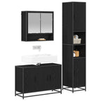 Badezimmermöbel-Set mit Regal 3 pcs Altholz Holzwerkstoff