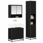 Badezimmermöbel-Set mit Regal 3 pcs Artisan-Eiche Holzwerkstoff