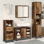 Badezimmermöbel-Set mit Regal 3 pcs Altholz Holzwerkstoff