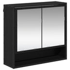Badezimmermöbel-Set 3 pcs Schwarz Eichen-Optik Holzwerkstoff