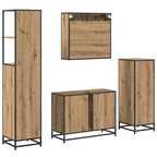 Badezimmermöbel Set mit Tür 4 pcs Artisan-Eiche Holzwerkstoff