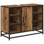 Badezimmermöbel-Set mit Schubladen 3 pcs Altholz Holzwerkstoff