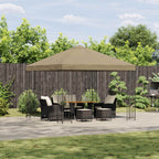 Pavillon 3 x 3 m Beige Polyester und Stahl 190 gsm