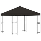 Pavillon 3 x 3 m Anthrazit Polyester und Stahl 190 gsm
