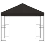 Pavillon 3 x 3 m Anthrazit Polyester und Stahl 190 gsm