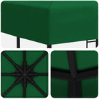 Pavillon 3 x 3 m Grün Polyester und Stahl 190 gsm