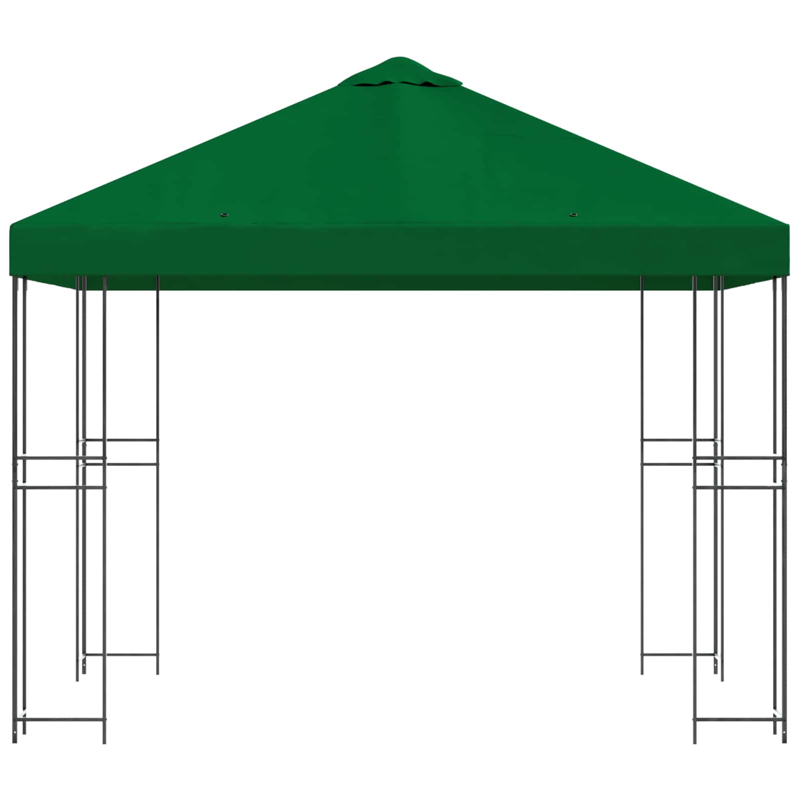 Pavillon 3 x 3 m Grün Polyester und Stahl 190 gsm