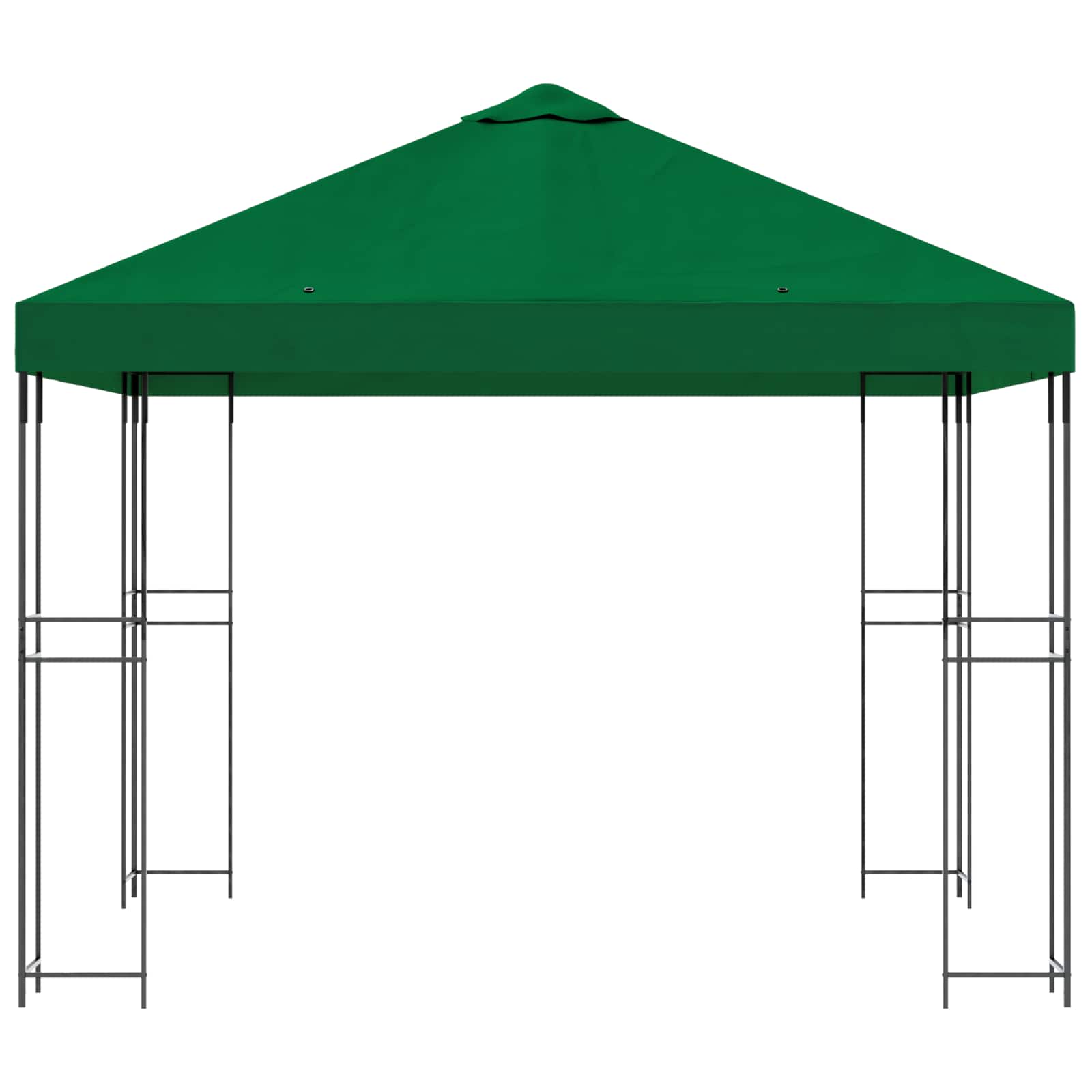 Pavillon 3 x 3 m Grün Polyester und Stahl 190 gsm