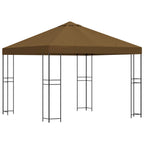 Pavillon 3 x 3 m Taupe Polyester und Stahl 190 gsm