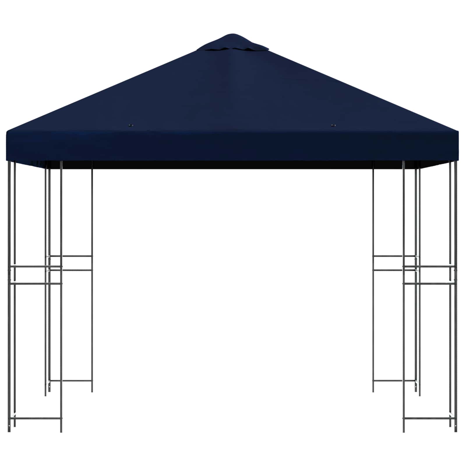 Pavillon 3 x 3 m Blau Polyester und Stahl 190 gsm