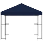 Pavillon 3 x 3 m Blau Polyester und Stahl 190 gsm