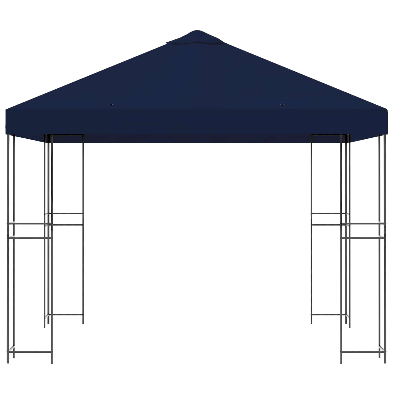 Pavillon 3 x 3 m Blau Polyester und Stahl 190 gsm