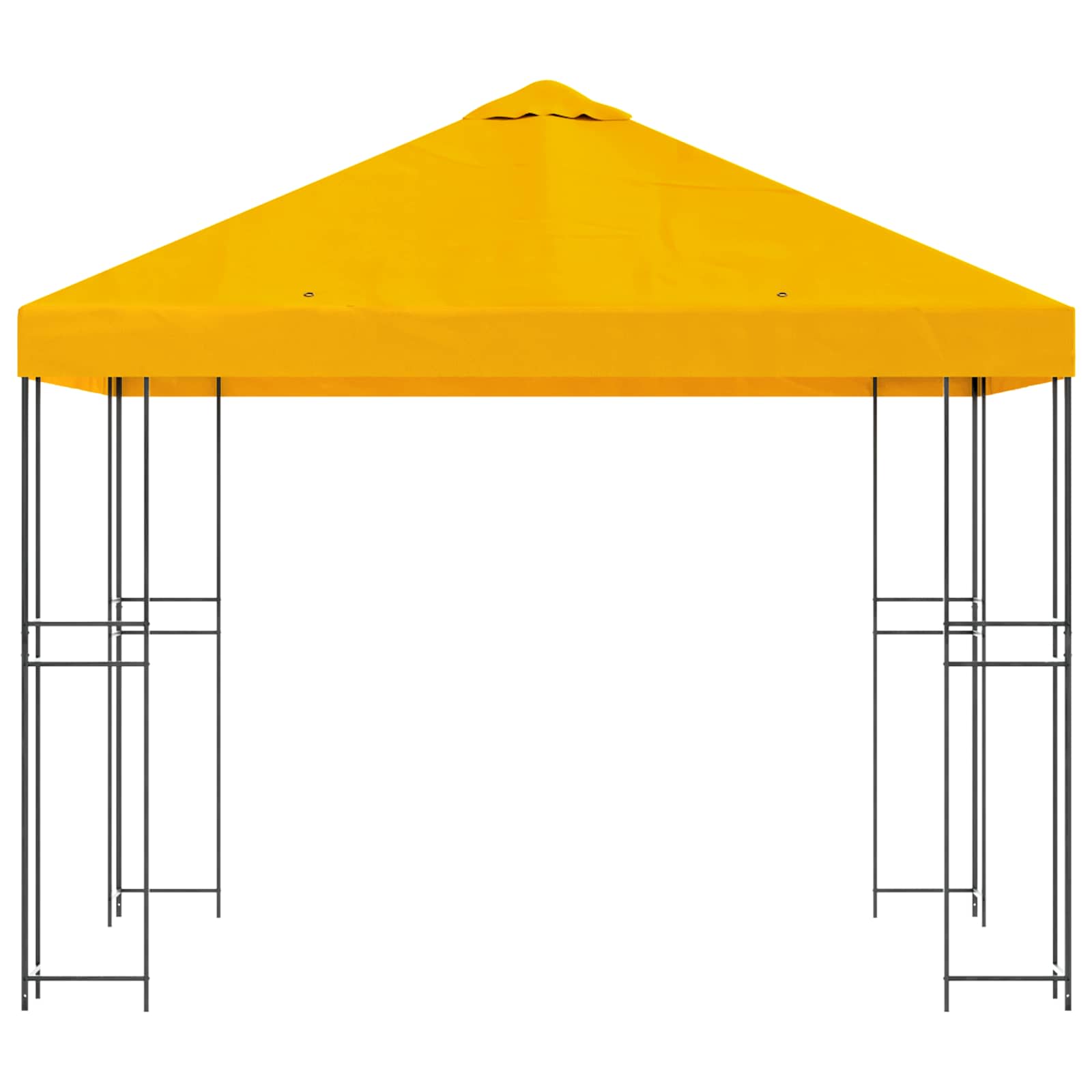 Pavillon 3 x 3 m Gelb Polyester und Stahl 190 gsm