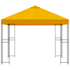 Pavillon 3 x 3 m Gelb Polyester und Stahl 190 gsm