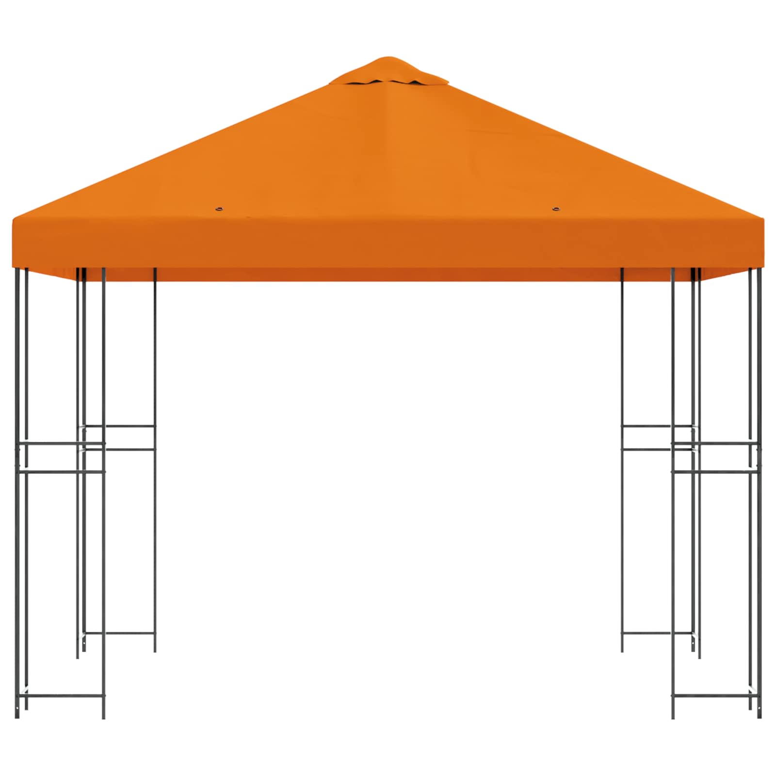 Pavillon 3 x 3 m Orange Polyester und Stahl 190 gsm