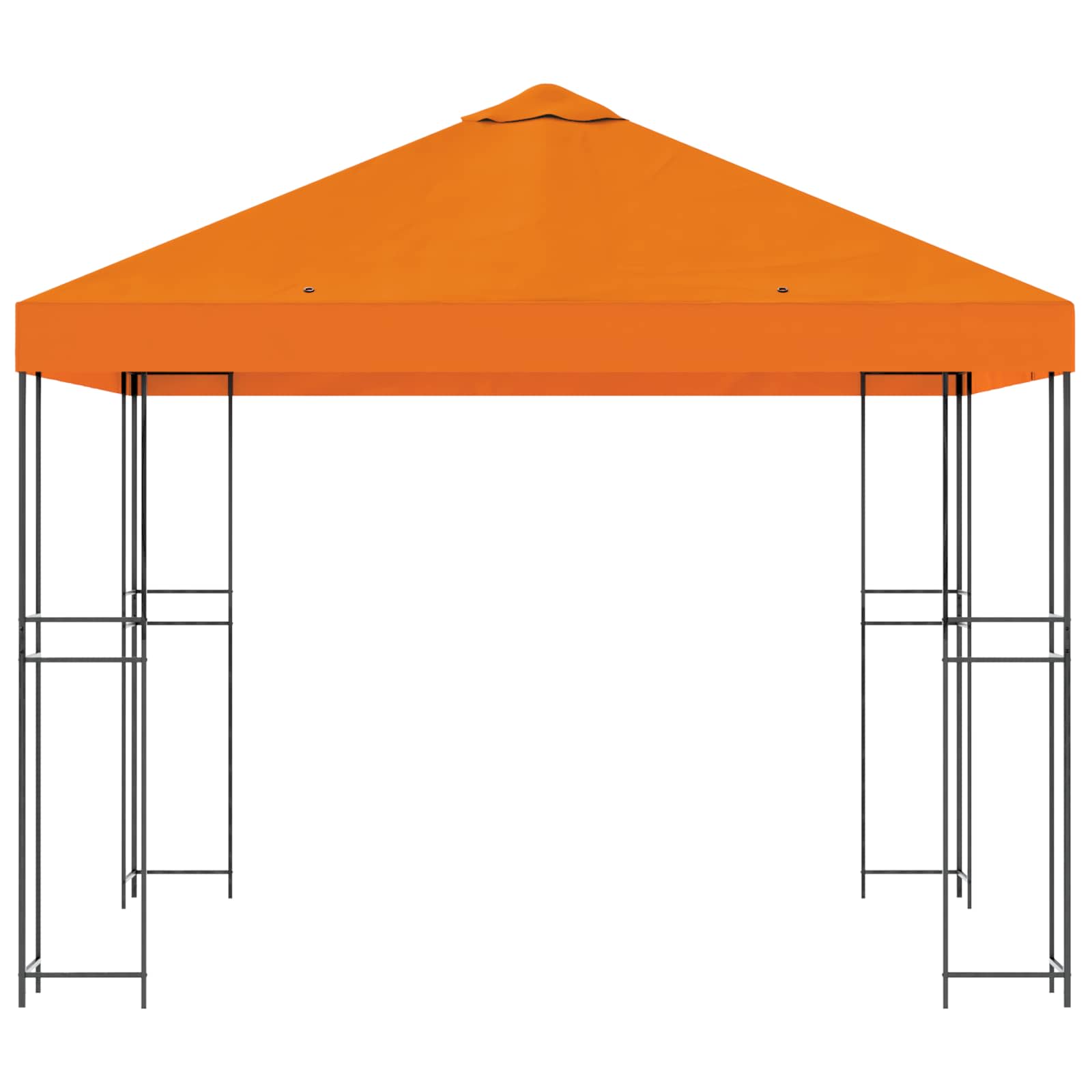 Pavillon 3 x 3 m Orange Polyester und Stahl 190 gsm