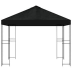 Pavillon 3 x 3 m Schwarz Polyester und Stahl 190 gsm