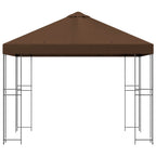Pavillon 3 x 3 m Braun Polyester und Stahl 190 gsm