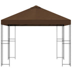Pavillon 3 x 3 m Braun Polyester und Stahl 190 gsm
